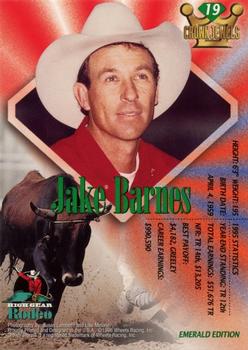 1996 High Gear Rodeo Crown Jewels - Emerald #19 Jake Barnes Back